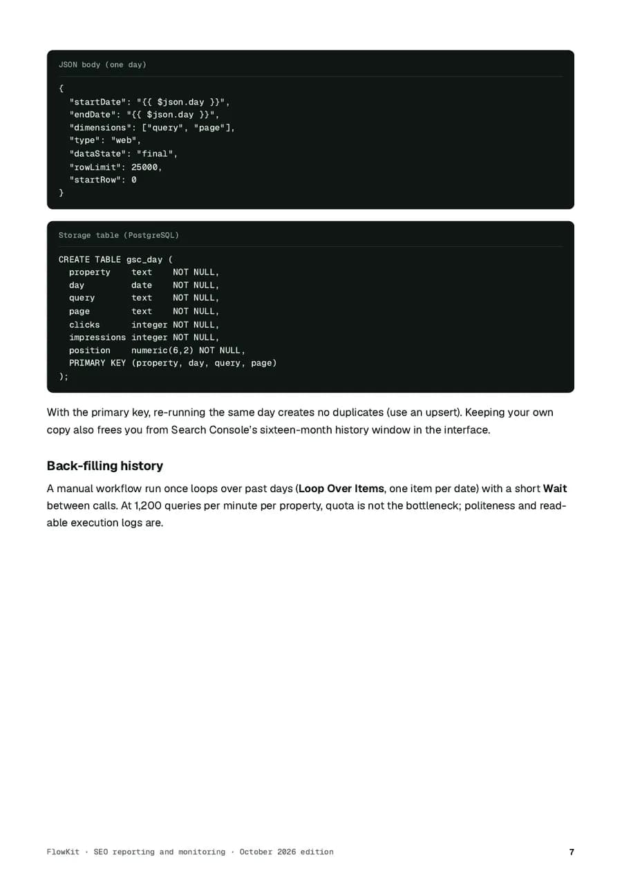An inside page of the guide “Automated SEO Reporting and Monitoring”